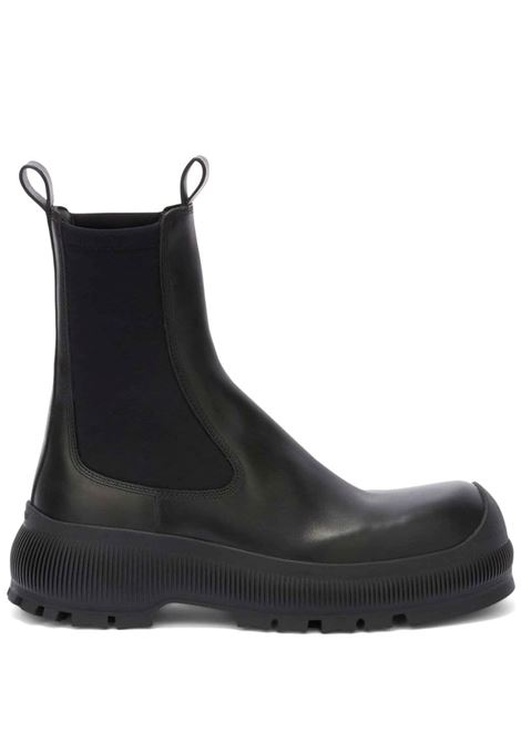 Black logo-embossed boots Jil Sander - women